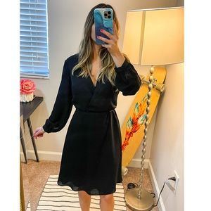 Banana Republic Wrap Midi Black Dress  Size 2
